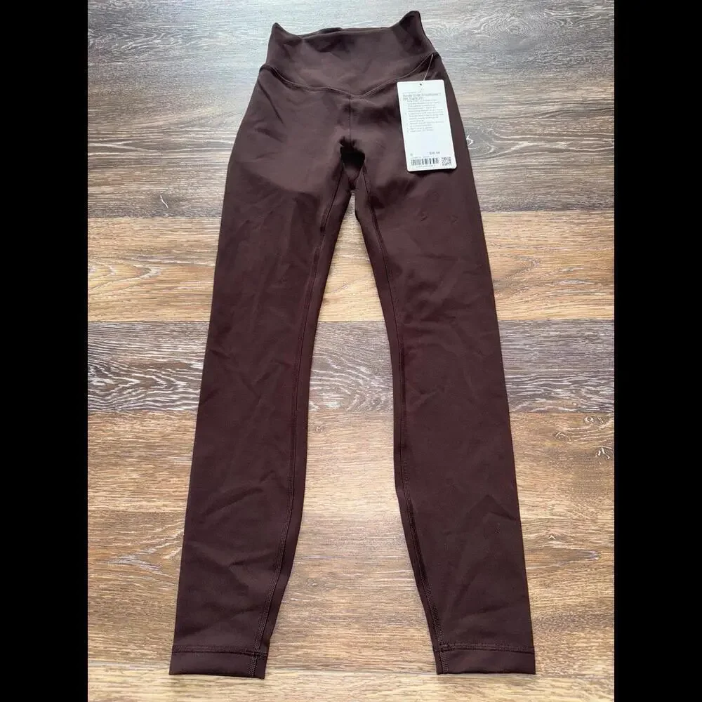 Lululemon Wunder Under Smoothcover High Rise 25” Espresso Size 0 NWT